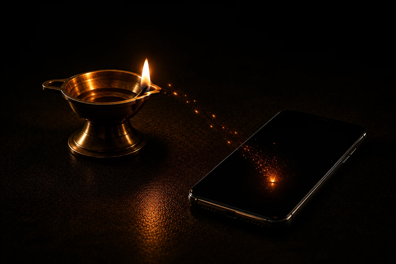 The Fire Moved to the Phone — story artwork